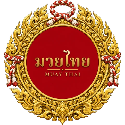 Emblem: มวยไทย, Muay Thai, in Thai script