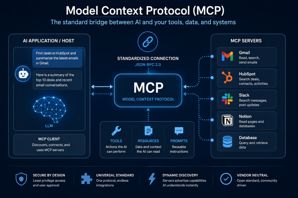 MCP AI veilig met tools, data en bedrijfssoftware