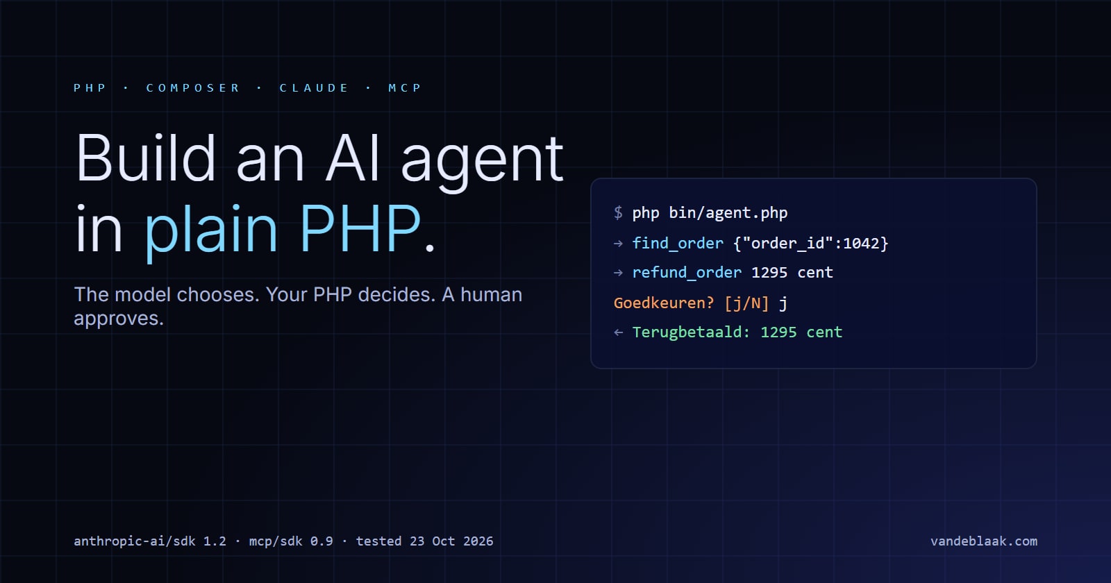 Een AI-agent bouwen in PHP: compleet voorbeeld met Composer, Claude en MCP