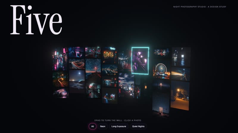 Five by Erik — nachtfotografie-designstudie