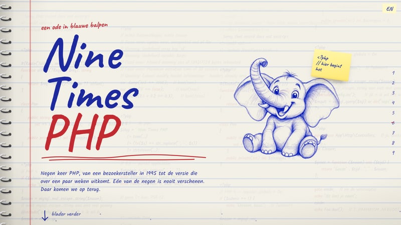 Nine Times PHP — an ode to PHP in blue ballpoint